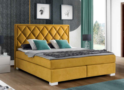 Beds Bed Upholstery Leather Textile Designer Noble Double Marriage Hotel Box Spring